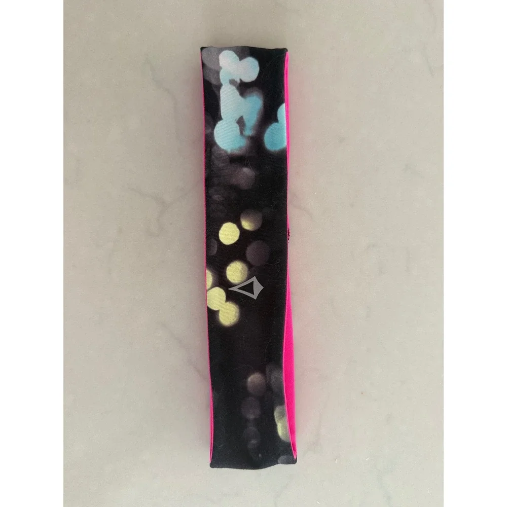 Ivivva Lululemon Reversible Headband Bokeh Light Print Pink Athletic Kids